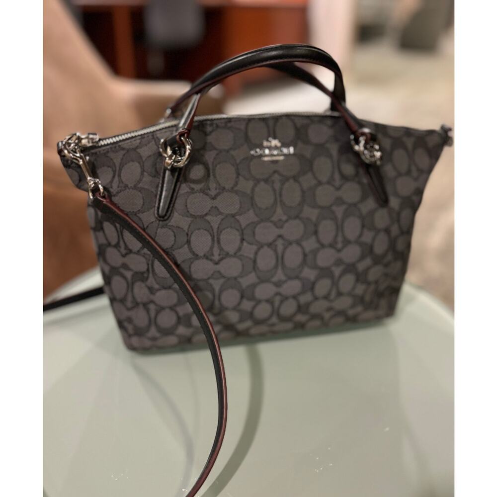 Coach Small Kelsey Signature Monogram Satchel